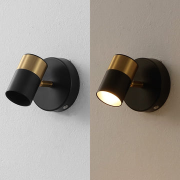 Paola 6" 1-Light Modern Adjustable Head Integrated Dimmable LED Rechargeable Wall Spotlight with Touch Sensor - JONATHAN Y